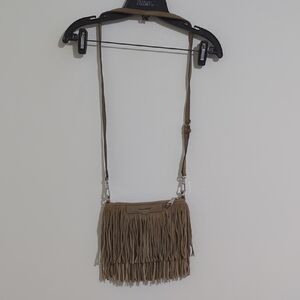 Rebecca Minkoff Tan Fringe Crossbody Bag